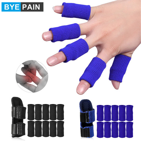 11Pcs/Set Finger Guard Sleeve Finger Splint Suit Adjustable Finger Support Splint for Trigger Finger Arthritis and Ligament Pain ► Photo 1/6
