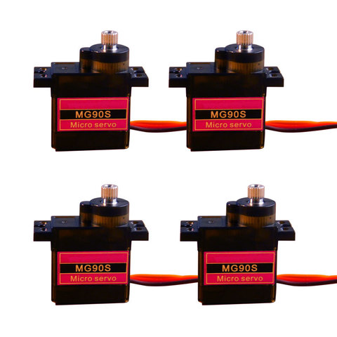 4pcs/lot TCP MG90S Metal gear Digital 9g Servo SG90 For Rc Helicopter pPlane Boat Car MG90 9G ► Photo 1/6