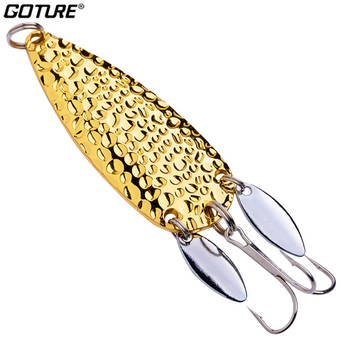 Goture 1PC Fishing Lure Metal Spoon Spinnerbait Double Rotating Hard Artificial Baits 24g Sequin Rotate Lure for Pike Bass Trout ► Photo 1/6