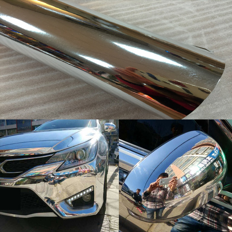 60cm*1m/2m/3m/4m Newest High stretchable mirror silver Chrome Mirror flexible Vinyl Wrap Sheet Roll Film Car Sticker Decal Sheet ► Photo 1/6