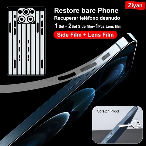 Ultra-thin Sticker Clear Matte Phone Side With Lens Film For iPhone 12 11 Pro X XS Max XR 8 Frame Protective TPU Hydrogel Film ► Photo 1/6