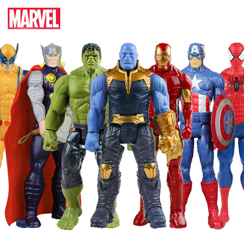 30cm Marvel Super Heroes Avengers Endgame Thanos Hulk Captain America Thor Wolverine Venom Action Figure Toys Doll for Kid Boy ► Photo 1/6