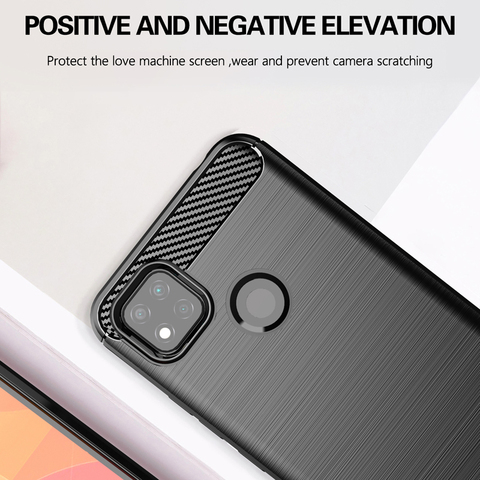 For Xiaomi Redmi 9C Case Carbon Fiber Shockproof Soft Silicone Cover for Xiaomi Redmi 9C 9A 9 For Xiaomi Poco X3 NFC Mi 10T Pro ► Photo 1/6