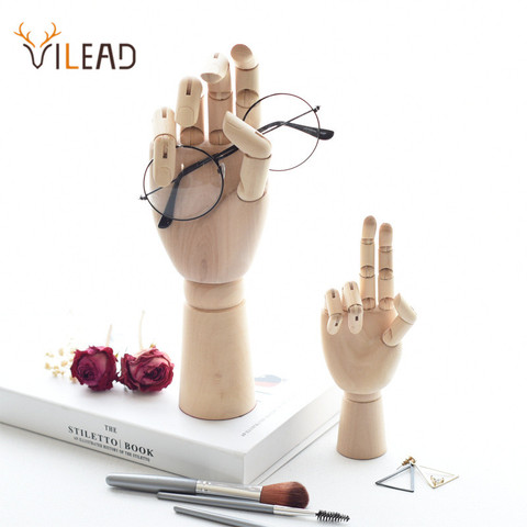 VILEAD 7&10&12 Inch Wood Hand Figurines Rotatable Joint Hand Model Drawing Sketch Mannequin Miniatures Wooden Decoration ► Photo 1/6