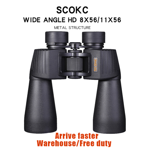 SCOKC 8x56 11x56 Waterproof Binoculars Professional Telescope Bak4 Prism Optics Camping Hunting Scopes High Power ► Photo 1/6