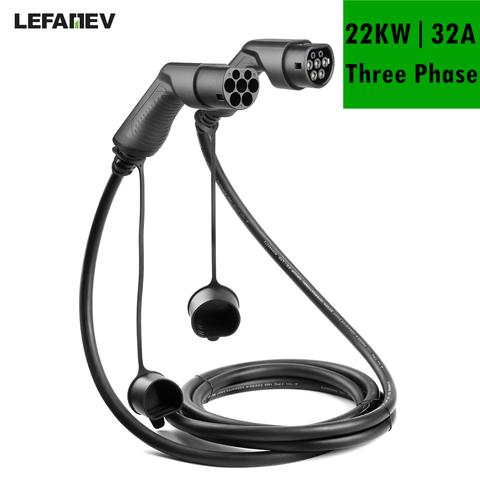 EV Charging Cable 32A 22KW Three Phase Electric Vehicle Cord for Car Charger Station Type 2 EVSE Female to Male Plug IEC 62196 ► Photo 1/6