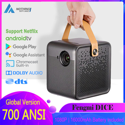 Fengmi DICE Projector TV 700ANSI 1080P HD 2GB 16GB Built-in Battery Video Home Theater Beamer Smart Pro Projector MIUI system ► Photo 1/6