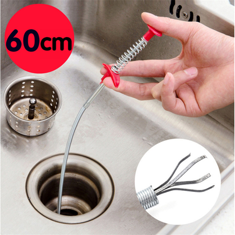60CM Sewer Dredger Spring Pipe Dredging Tool Household Hair Cleaner Drain Clog Remover Cleaning Tools Household for Kitchen Sink ► Photo 1/6