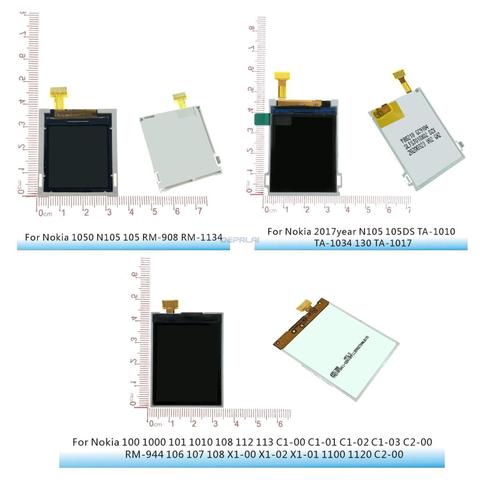 LCD Display Screen Replacement For Nokia 1000 1010 108 112 C1-01 106 107 108 X1 C2-00 1050 RM-908 1134 2017year N105 TA-1034 LCD ► Photo 1/6