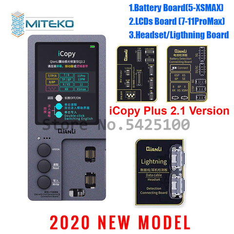 Qianli iCopy Plus 2.1 with Battery Testing Board for 7/8/8P/X/XR/XS/XS MAX/11 Pro Max LCD/Vibrator Transfer EEPROM Programmer ► Photo 1/6