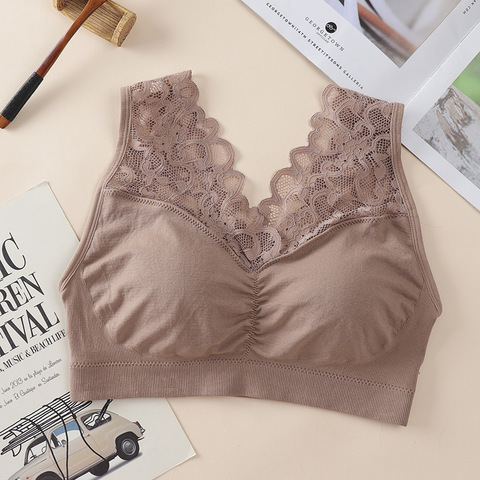 Comfortable Wireless Cotton Bralette For Women Seamless Push Up