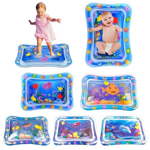 Kids Inflatable Watermat Playmat Fun Activity Games Pad PVC Crawling Water Cushion for Children Baby Summer Play Toys 66x50cm ► Photo 1/6