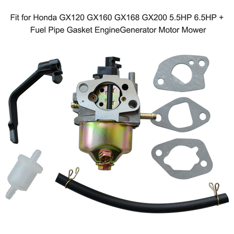 Carburetor Carb Fit for Honda GX120 GX160 GX168 GX200 5.5HP 6.5HP + Fuel Pipe Gasket EngineGenerator Motor Mower Accessories ► Photo 1/1