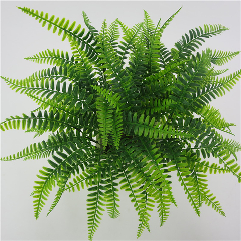 42cm 7 Forks Artificial Persian Leaf Plant Fake Lifelike Plastic Wedding Background Decoration Lysimachia Fern Floral Decor ► Photo 1/6