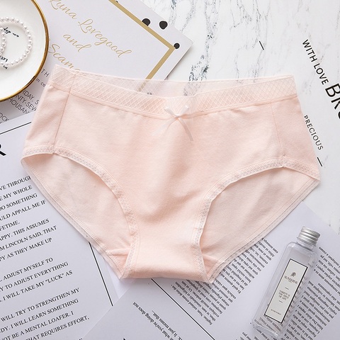 100% Cotton Underwear Cartoon Briefs Women Panties Sexy Tangas Low