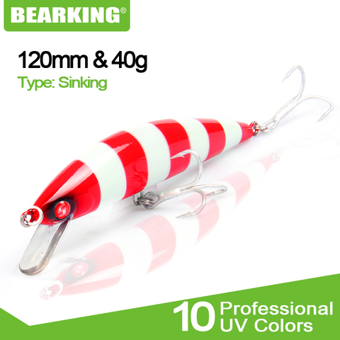 Bearking brand 1PC 12cm 40g  Hard Fishing Lure Crank Bait super sinking Lake River Fishing Wobblers Carp Fishing Baits										 ► Photo 1/6