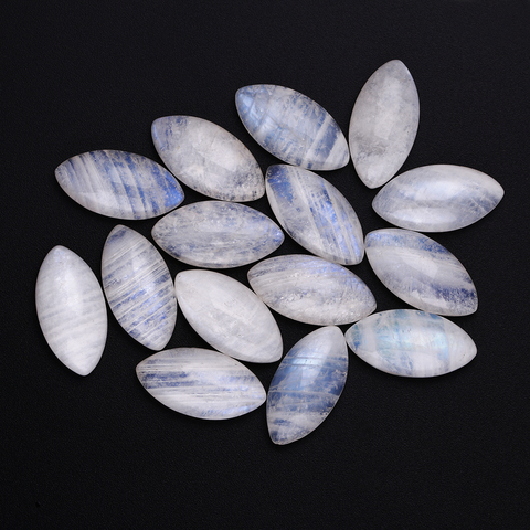 Water Drop Cut Natural Moonstone 5x10MM Loose Stones with Blue light Wholesale Decoration Gemstone Jewelry Gift 10 pcs/set ► Photo 1/5