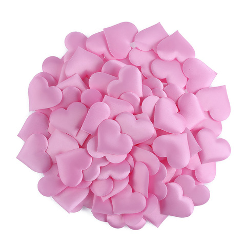 100Pcs/bag Romantic Beautiful Padded Fabric Throwing Rose Petals Love Heart 3D Flower Sweet Table Decoration DIY Crafts ► Photo 1/1