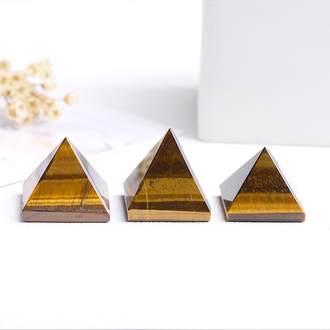 Natural Crystal Pyramid Tigers Eye Lazuli Reiki Healing Stone Crystal Point Collection Crafts and Home Decoration And DIY Gifts ► Photo 1/6
