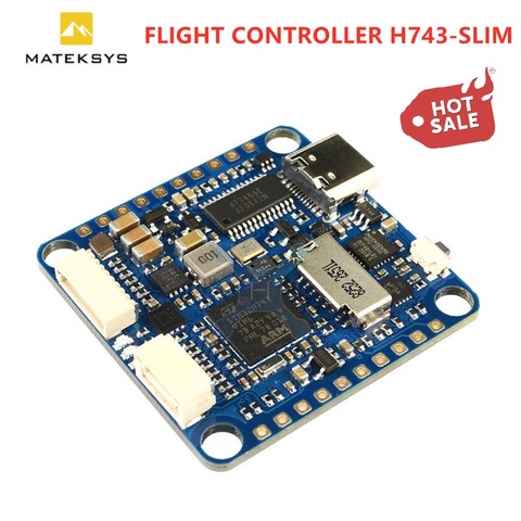 Matek FLIGHT CONTROLLER H743 SLIM MPU6000 BEC ICM20602 Baro Blackbox 2-8S F7 Flight Controller for RC Multirotor FPV Drones ► Photo 1/1