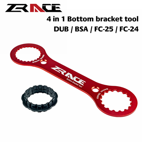 ZRACE 4 in 1-floor holder Key tool, compatible with SRAM DUB, SHIMANO BSA / FC-25 / FC-24, CNC AL7075 DUB-BSA OPERATIONS ► Photo 1/6