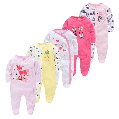 Honeyzone Newborn Clothes Full Sleeve Cotton Baby Girl Boy Clothes Set 5PCS/Lot roupa de bebes Infant Jumpsuit ropa para bebes ► Photo 1/6