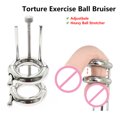 Heavy Adjustable Ball Bruiser Ball Stretcher Ultra Comfort Stainless Steel Exercise CBT Scrotum Testis Pendant Toys ► Photo 1/6