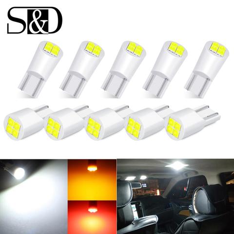 10pcs W5W T10 3030 LED Car Signal Light 168 194 Bulb Parking Door Dome Lamp Side Clearance Lights interior light Auto 12V ► Photo 1/6