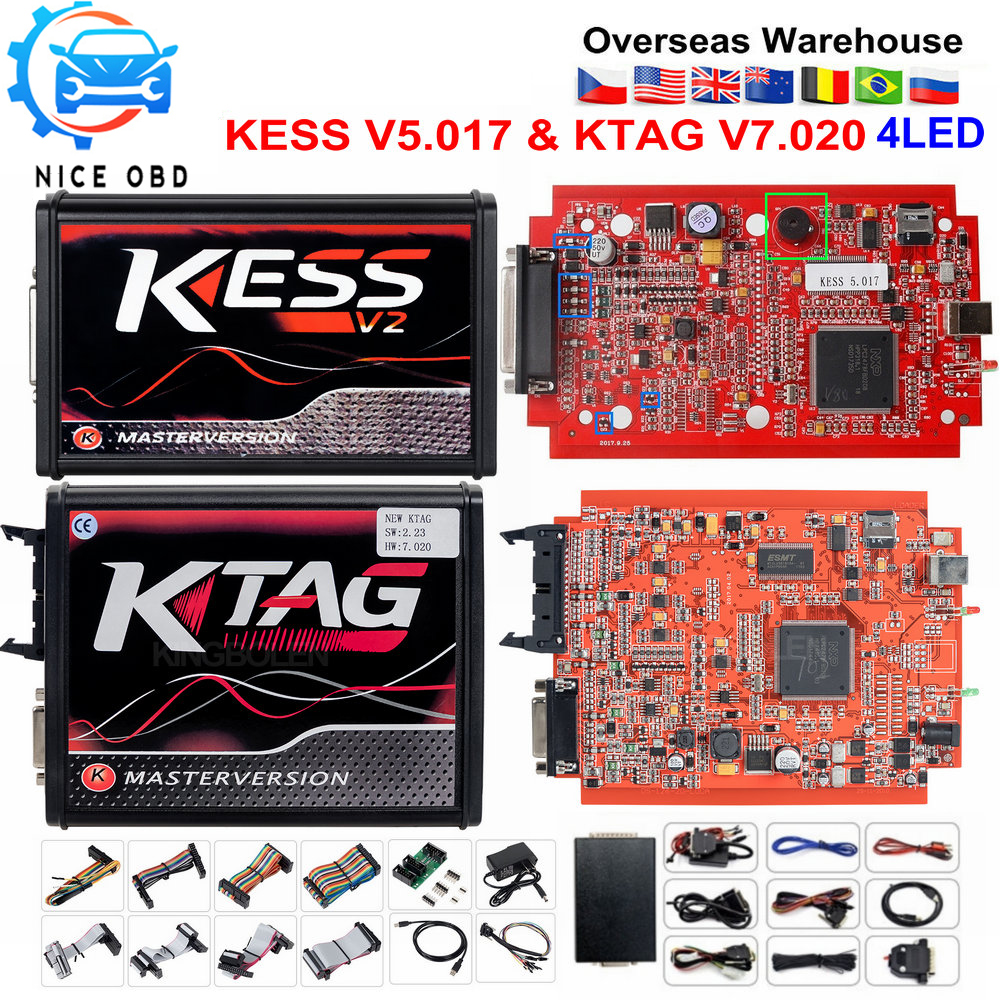 KESS V5.017 V2.53 Red PCB with ECM Titanium Car/Tractor/Bike ECU programmer  Kess V2 Master No Token Limited KESS - Price history & Review, AliExpress  Seller - NICEOBD Store