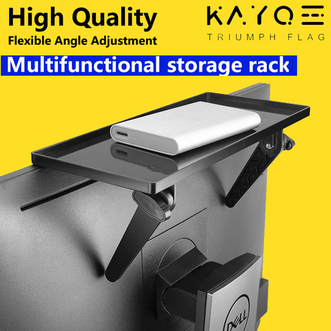 KAYQEE  Desktop Rack Adjustable Screen Shelf TV Top Storage Bracket for Streaming Devices, Media Box, Speakers , Home Decor ► Photo 1/6
