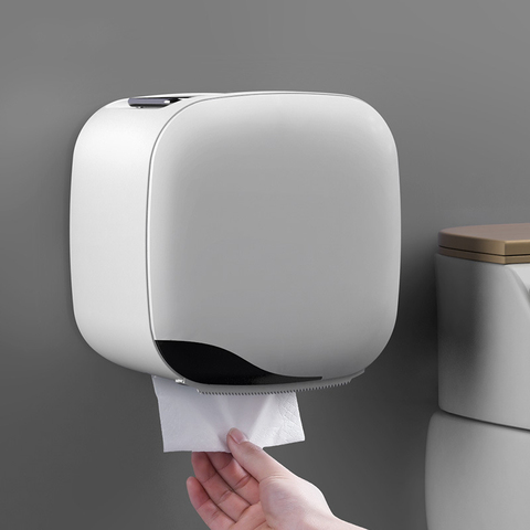 Bathroom Storage Box Organizer Tissue Toilet Paper Holder Shelf Roll Tube Tray Waterproof Mount Removable , Phone Plastic All ► Photo 1/6