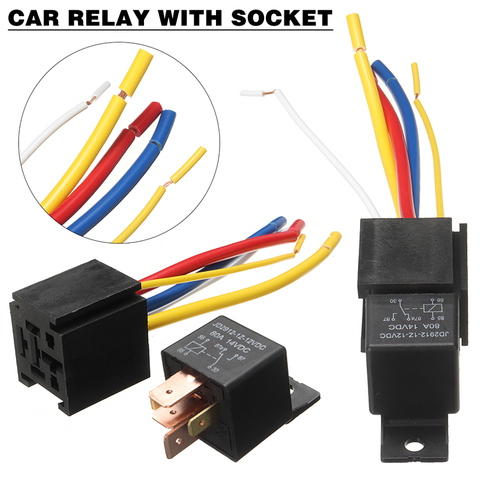Waterproof 12V 5Pin DC AMP SPDT Car Relay 80A Switching Capability with Socket Car Starter Automotive Relay Universal Mayitr ► Photo 1/6