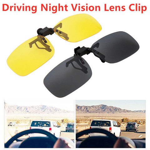 2022 New Classic Driving Night Vision Lens Clip Car Driver Goggles Anti-UVA UVB Polarized Sunglasses Interior Accessories ► Photo 1/6