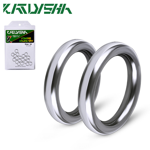 KATYUSHA 20Pcs Heavy Duty Fishing Solid Rings 1#-5# Metal Seamless Rings Stainless Steel Polishing Jigging Fishing Rings Tackle ► Photo 1/6