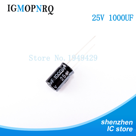 20PCS/LOT Aluminum electrolytic capacitor 1000uF 25v 10*17 Electrolytic Capacitor 25v 1000uf Hot sale ► Photo 1/2