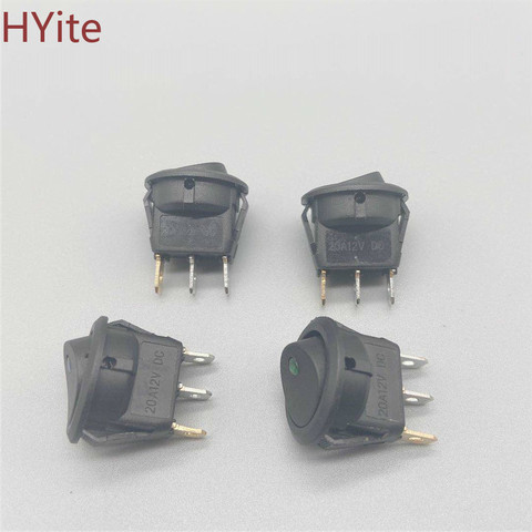 SPST Switch 3 pins ON-OFF Rocker Switch 12V led rocker switch Led Dot Light LED illuminated Car Dashboard Dash Boat Toggle ► Photo 1/6