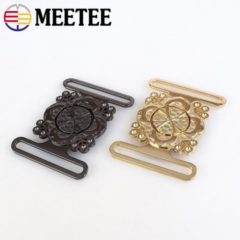 4Set 30/40mm Retro Alloy Clip Buckles Round Coat Windbreaker Belt Buckle Handwork Metal Buttons for Garment Decoration Accessory ► Photo 1/6