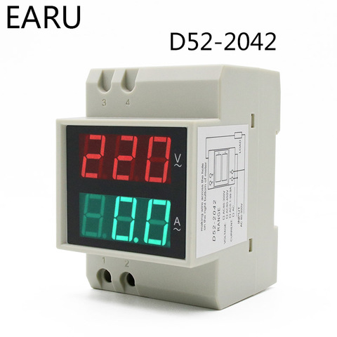 DIN Rail Led Display Voltmeter Ammeter Built-in Transformer AC80-300V 200-450V 0-100A Panel Voltage Current Meter Monitor Tester ► Photo 1/6