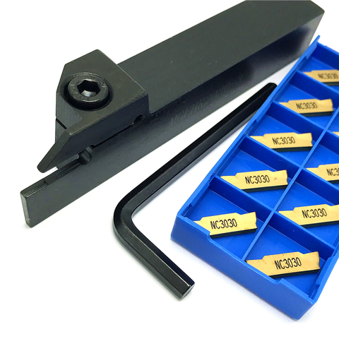 10pcs MGMN300 PC9030 NC3020 NC3030 grooving inserts +1pcs MGEHL1616-3 Lathe Turning Tool Holder ► Photo 1/6