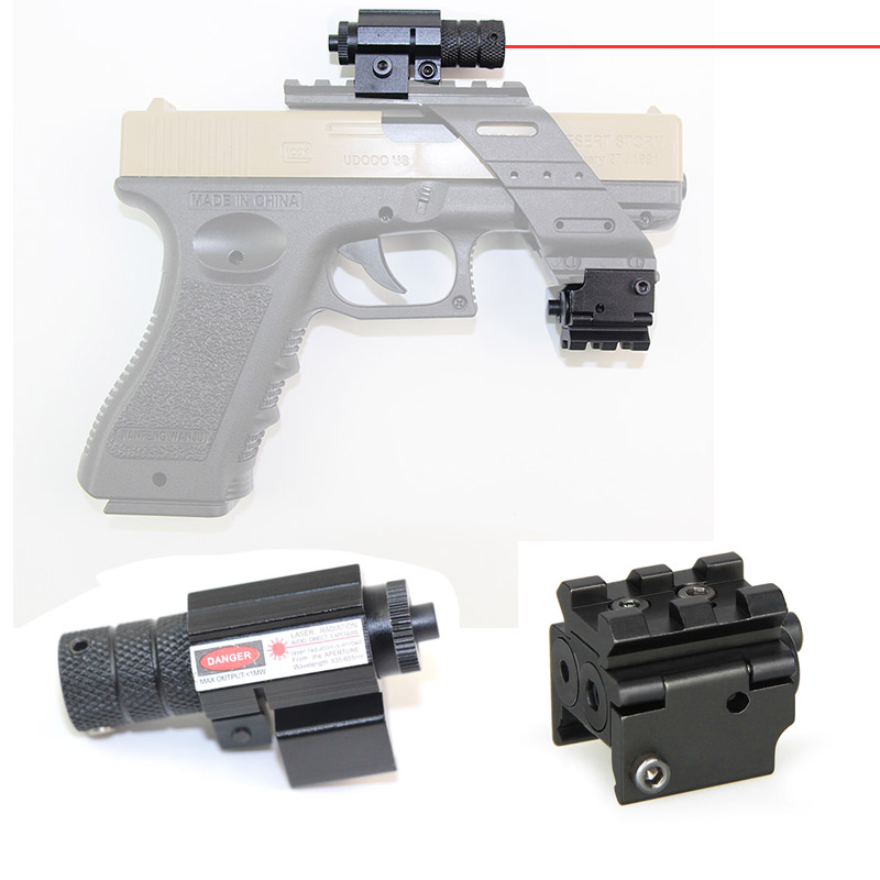 Tactical Mini Red Dot Laser Sight Weaver Picatinny Mount Rails for Pistol 20mm 