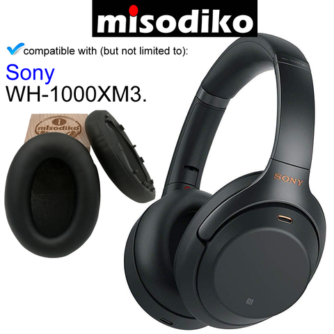 misodiko Replacement Ear Pads Cushion for Sony WH-1000XM3, Headphones Repair Parts Earpads with Clip Ring and Tuning Tone Cotton ► Photo 1/6