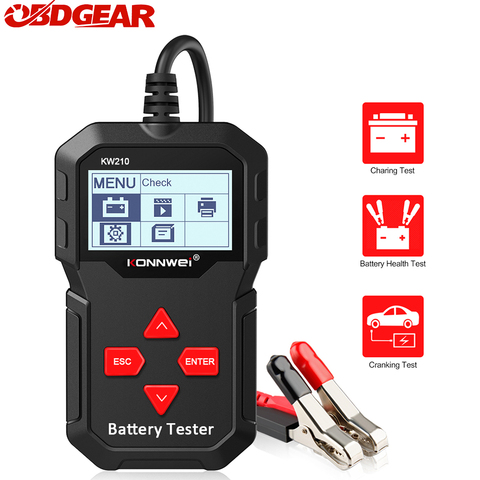 Newest Konnwei KW210 Automatic Smart 12V  Car Battery Tester  100-2000 CCA Car Battery Analyzer Auto Repair Tool Regualr Flooded ► Photo 1/6