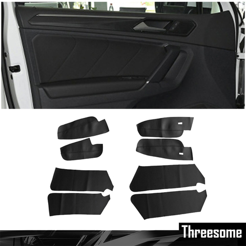 SRXTZM Microfiber Leather Interior Door Panels Guards + Door Armrest Panel Cover Protective Trim For Volkswagen Tiguan 2017-2022 ► Photo 1/4