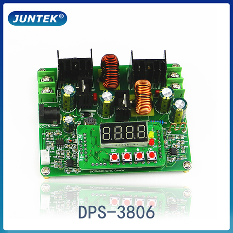 JUNTEK DPS-3806 voltage regulator constant current digital control  dc buck-boost power supply module LED driver 0-38V 0-6A ► Photo 1/5