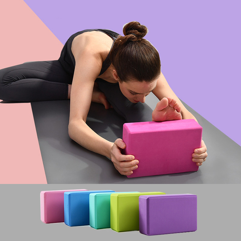 9 Colors Pilates EVA Yoga Block Brick Sports Exercise Gym Foam Workout Stretching Aid Body Shaping Health Training for Women ► Photo 1/6