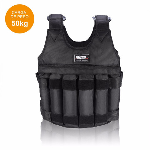 20kg 50kg Loading Weighted Vest Adjustable Exercise Training Fitness Jacket Gym Workout Boxing Vest Sand Fitness Waistcoat ► Photo 1/6