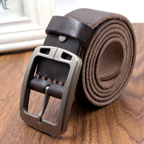 vintage soft designer belts men high quality cow genuine leather vintage pin buckle ceinture mens wide luxury brand belt ► Photo 1/6