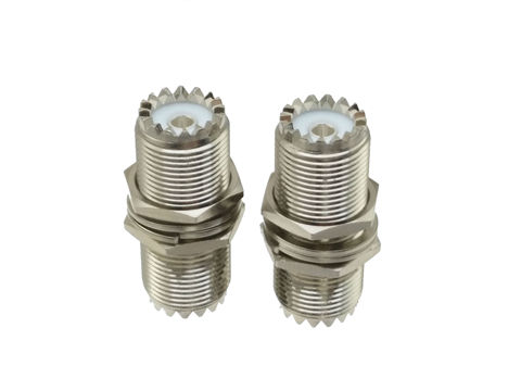 1pce Adapter UHF female M16 nut bulkhead to SO239 jack panel mount connector ► Photo 1/5