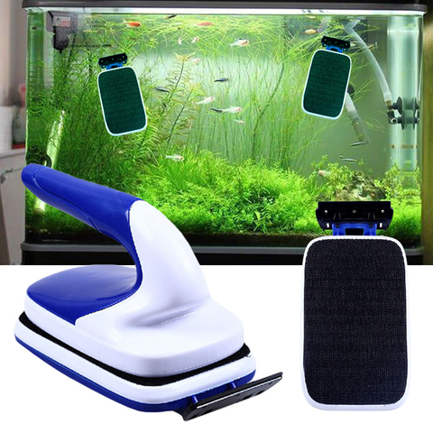 NEW Aquarium Magnetic Floating Brush Fish Tank Glass Algae Scraper Aquarium Window Cleaning Tool Cleaner Magnets Brush ► Photo 1/5