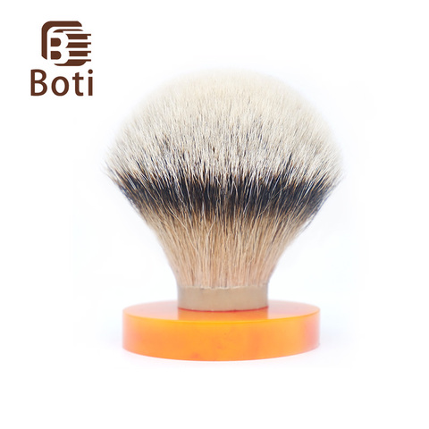 Boti Brush-SHD Silk HMW Silvertip Badger hair knot Super Higher density Silk HMW Silvertip  Bulb Shape shaving brush knot ► Photo 1/6